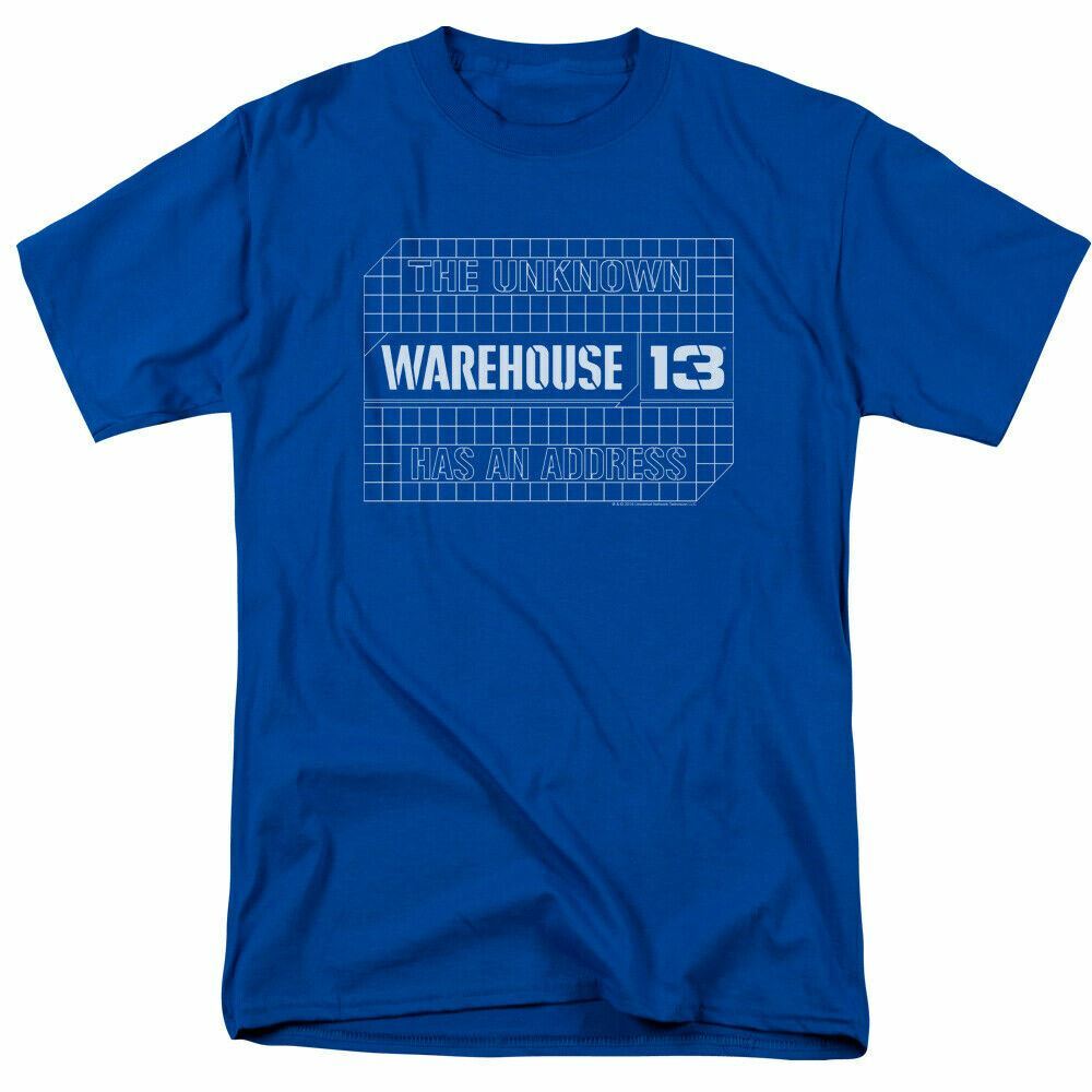 Warehouse 13 Blueprint Logo T Shirt Licensed Sci-Fi TV Show Tee New Royal Blue S