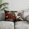 Home Decor Elegant Gold Floral Rectangle Pillow Suitable For Sofa Bedroom Car Pillow Cover Cushion Rectangular Back Cushion