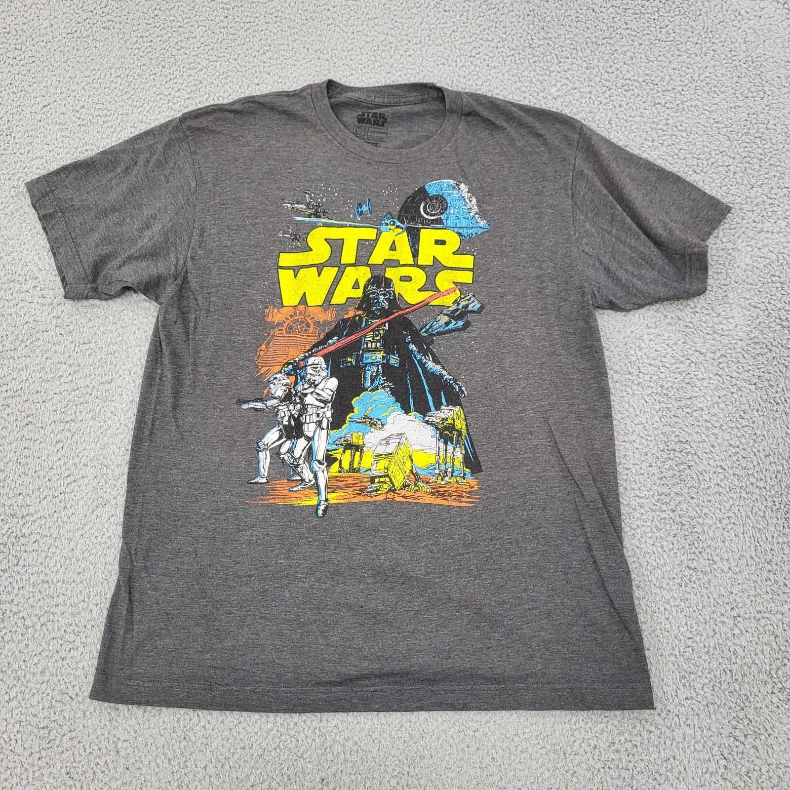 Star Wars Shirt Mens Large Gray Rebel Classic Graphic 4XL