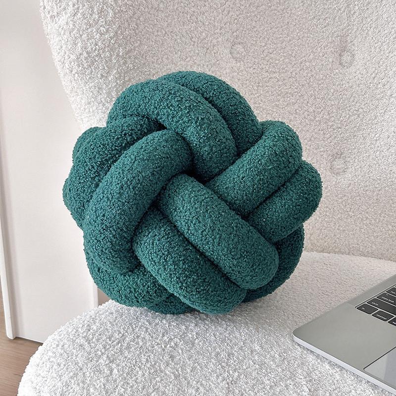 Modern Minimalist Sphere Pillow With Teddy Fleece Cover For Lounge And Sofa Decor