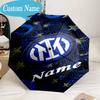 Umbrelă cu Nume Personalizat Umbrelă cu Stema Inter Milano 8 Spițe pentru Călătorie, Camping, Casual Ușoară Portabilă, Esențială pentru Cadouri de Familie