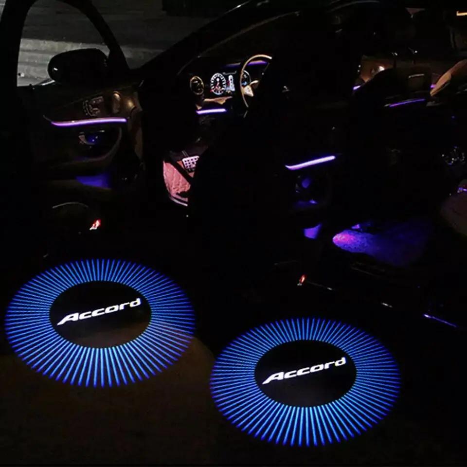 2PCS Car Door Welcome Lights Auto Accessories Laser LED Logo Projector For Honda Accord 9 10 2003-2022 2023 Welcome Warning Lamp