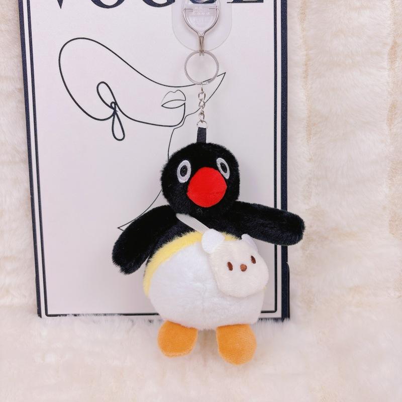 Kawaii Pingvin Plysch Nyckelringar Söt Hänge Plyschdjur Små Pingu Väskaccessoarer Kreativa Djurdockor Ryggsäck Nyckelring