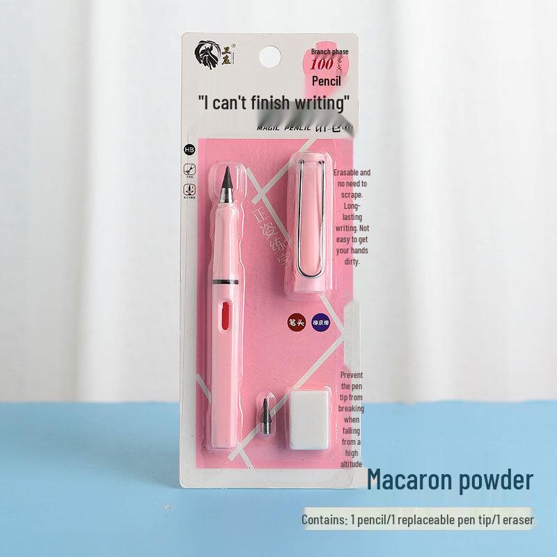 Black Tech Eternal Pencil: No Sharpening, No Ink, Break-Resistant Lead, Posture-Correcting Drawing Tool