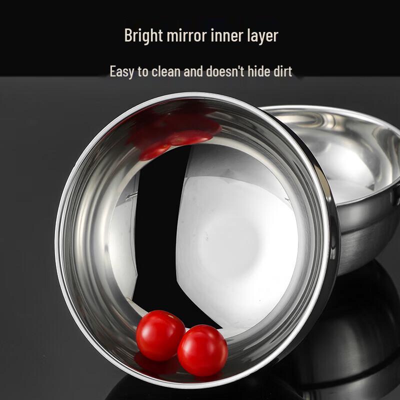 Sikaizhuo 304 Stainless Steel Double-Layer Insulated Bowl