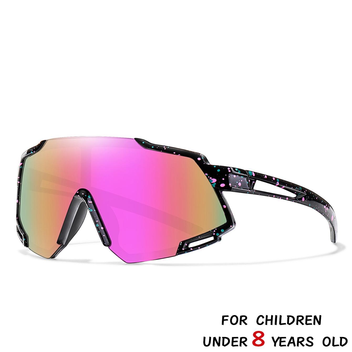 Lunettes de soleil coupe-vent pour garçon et fille, lunettes de cyclisme pour jeunes, lunettes de protection pour enfants pour activités de plein air à vélo
