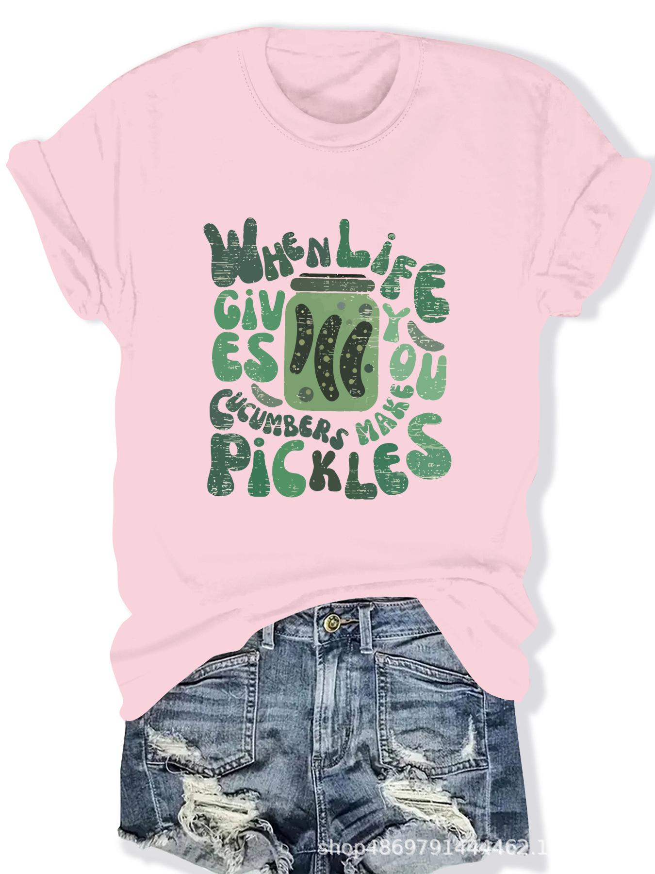 

Women s Fashion Round Neck T-Shirt for International Trade Extra Large розовый