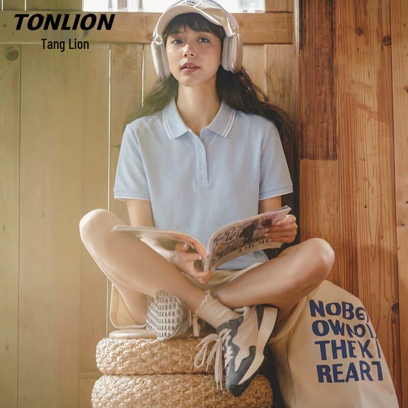 TonLion Women s Cooling Short Sleeve Polo T-shirt L