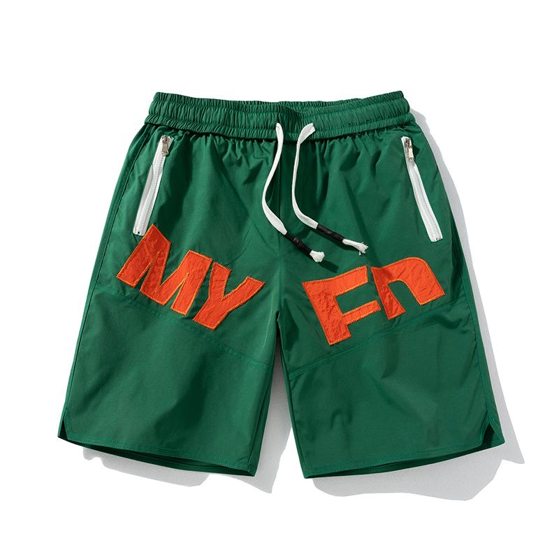 

Casual Summer Men s Shorts Loose Fashion Elastic Waist Beach Shorts 5XL(90kg-100kg) зелений