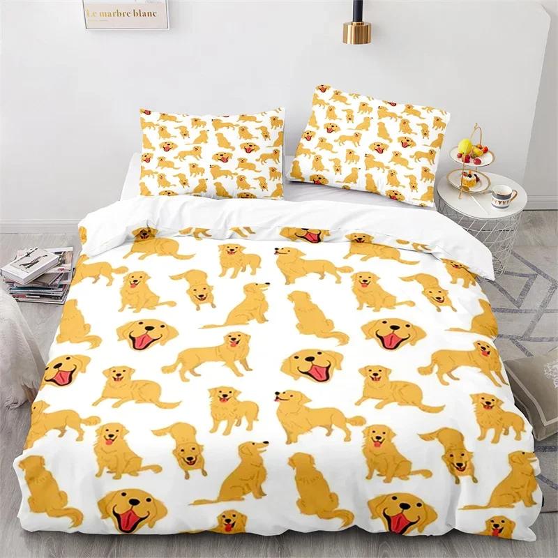Cartoon Animal Duvet Cover King Twin For Kids Girls Boy Teen Kawaii Dinosaur Dog Comforter Cover Microfiber 3D Print Bedding Set