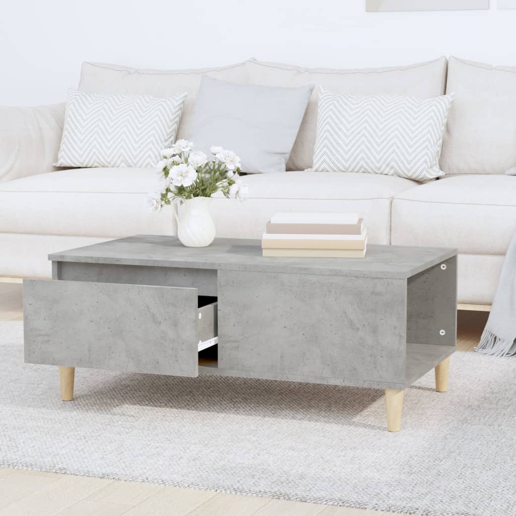 Vidaxl Coffee Table, Concrete Grey, 90X50X36.5 Cm
