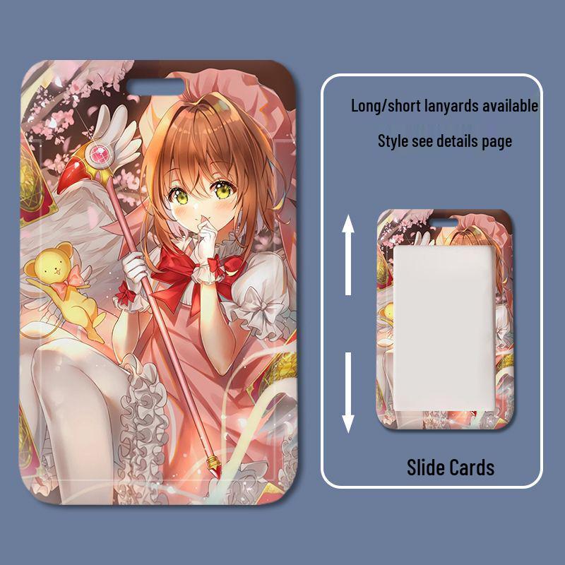 Cardcaptor Sakura Card & ID Holder - Silicone Sleeve for School ID, Student Meal Card & Work ID