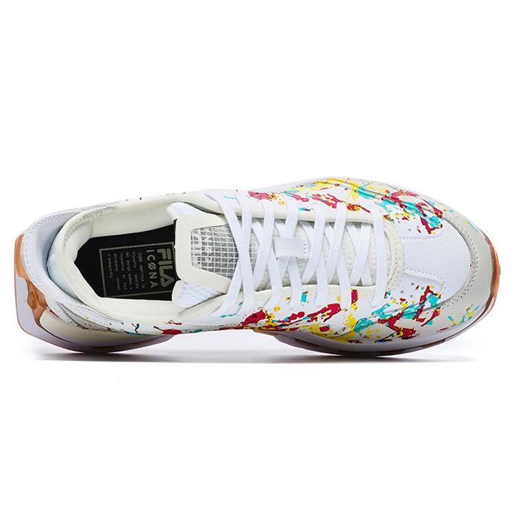 Fila Km Fabric Synthetic Leather Nubuck Fashion Pioneer Sports Low-Top Lifestyle Casual Shoes Women Casual Shoes White F12W233113FWB