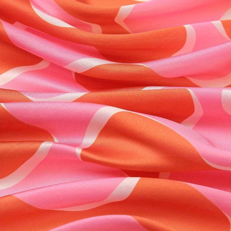 1pc Simple Printed 70s Square Scarf, New Spring Fashion Bandana for Women, Can Be Used As Belt, Bag Decoration, Ribbon