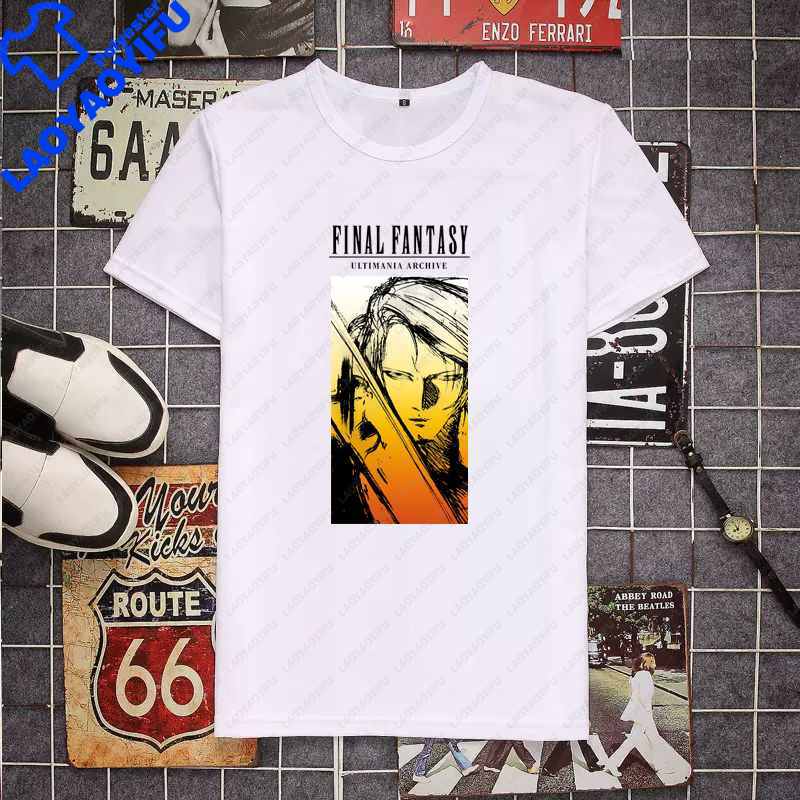 Final Fantasy Unisexs Tshirt Cute Shirt Unisexs Fashion Game Cloud Strife TShirt For Unisex Casual Buster Cactus Tops Short Sleeve