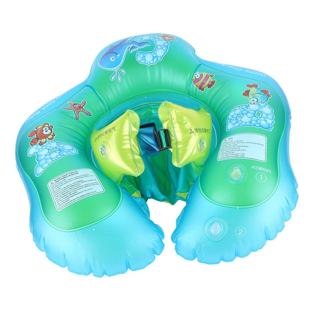 Baby Swimming Ring PVC Cartoon Inflatable Swim Float Children Anti Flip Pool Float with Life Jacket