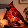 Rode Kardinaal Vogel Hars Tafellamp Ornament