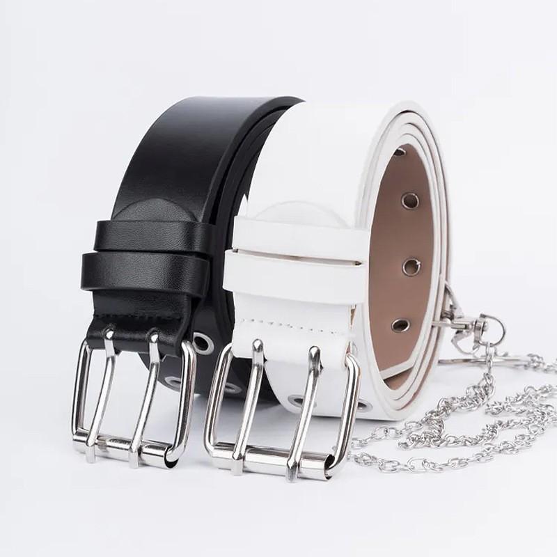 

Fashion Multi Layer HipHop Butterfly Hollow Out Belt Trousers Chain One Size чёрный