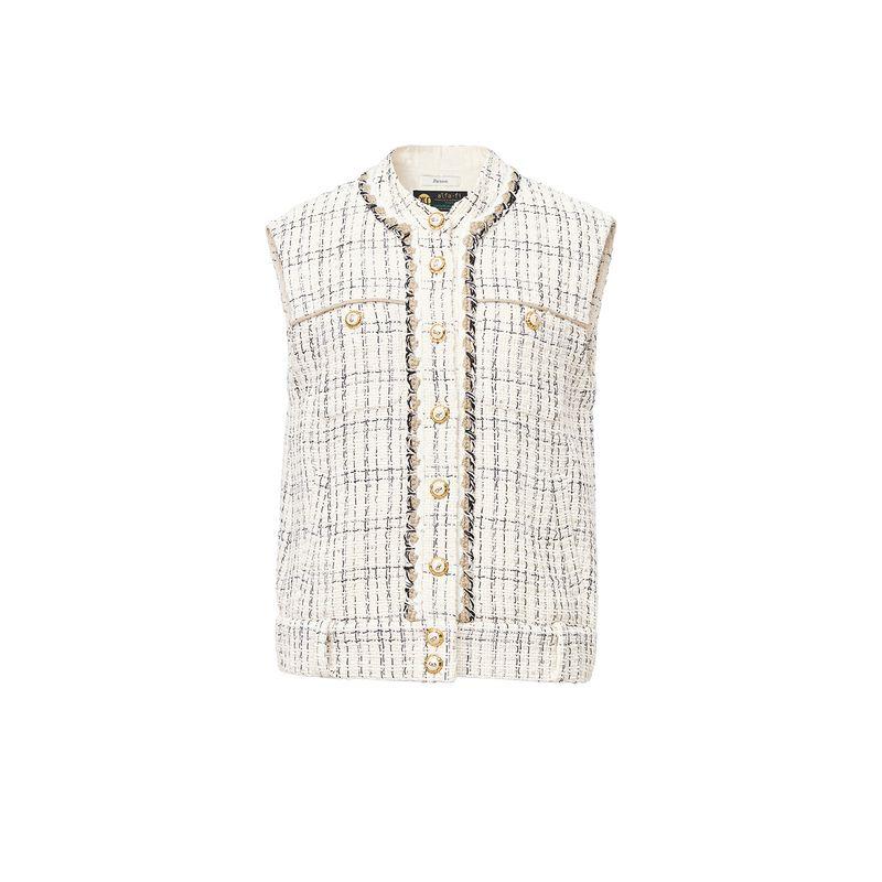 

Blacknini Инь Хуафу/ Один Бо Сет Италия Альфафи Байнянь Твид Верхняя одежда Жилет Брюки Vest (Label: ALFAFI) XL