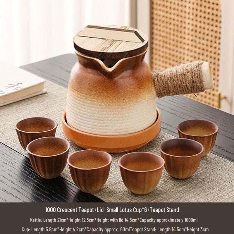 Ceramic Tea Pot & Cup Set for Stove-Side Brewing