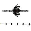 Flower Rain Chain for Gutters with Adapter Flower Rain Chain Cups Gutter Downspout Water Home Display Adjustable