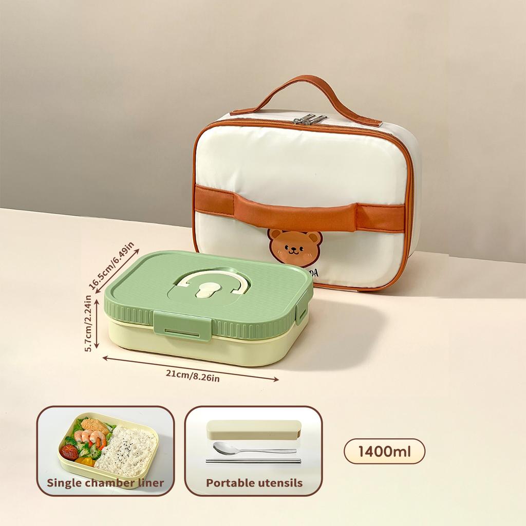 WORTHBUY Large Capacity Plastic Divided Bento Lunch Box Microwave Portable Leak-proof Cold And Hot Food Container For Student