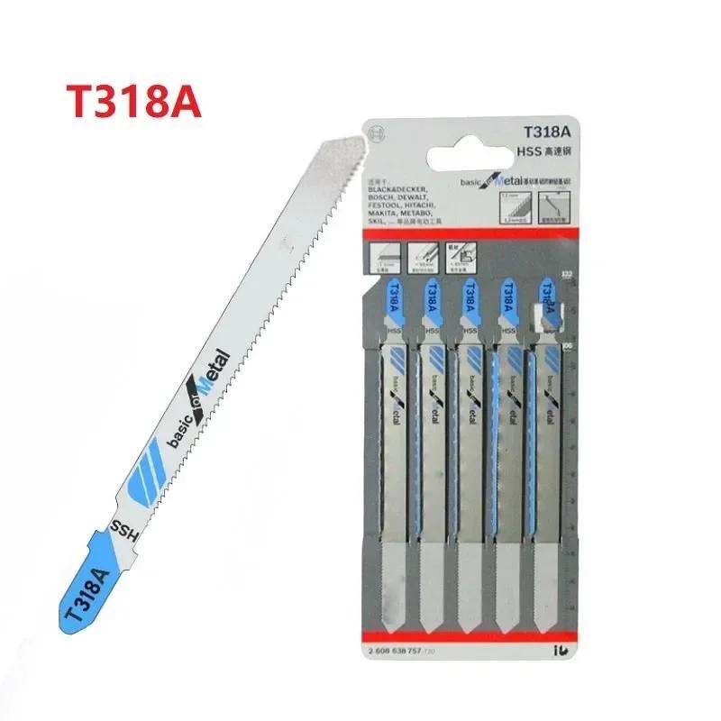 Jigsaw Blade Jigsaw Blades Cutting For Fibreboard Set T318A 132mm Length 5Pcs Accessories HCS Pack Parts Replace