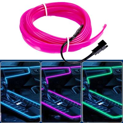 Lampada Decorativa a LED per Interni Auto 1M/2M/3M/4M/5M Cablaggio Striscia al Neon Per Auto Fai da Te Luce Ambientale Flessibile Diodo Atmosfera Festa USB