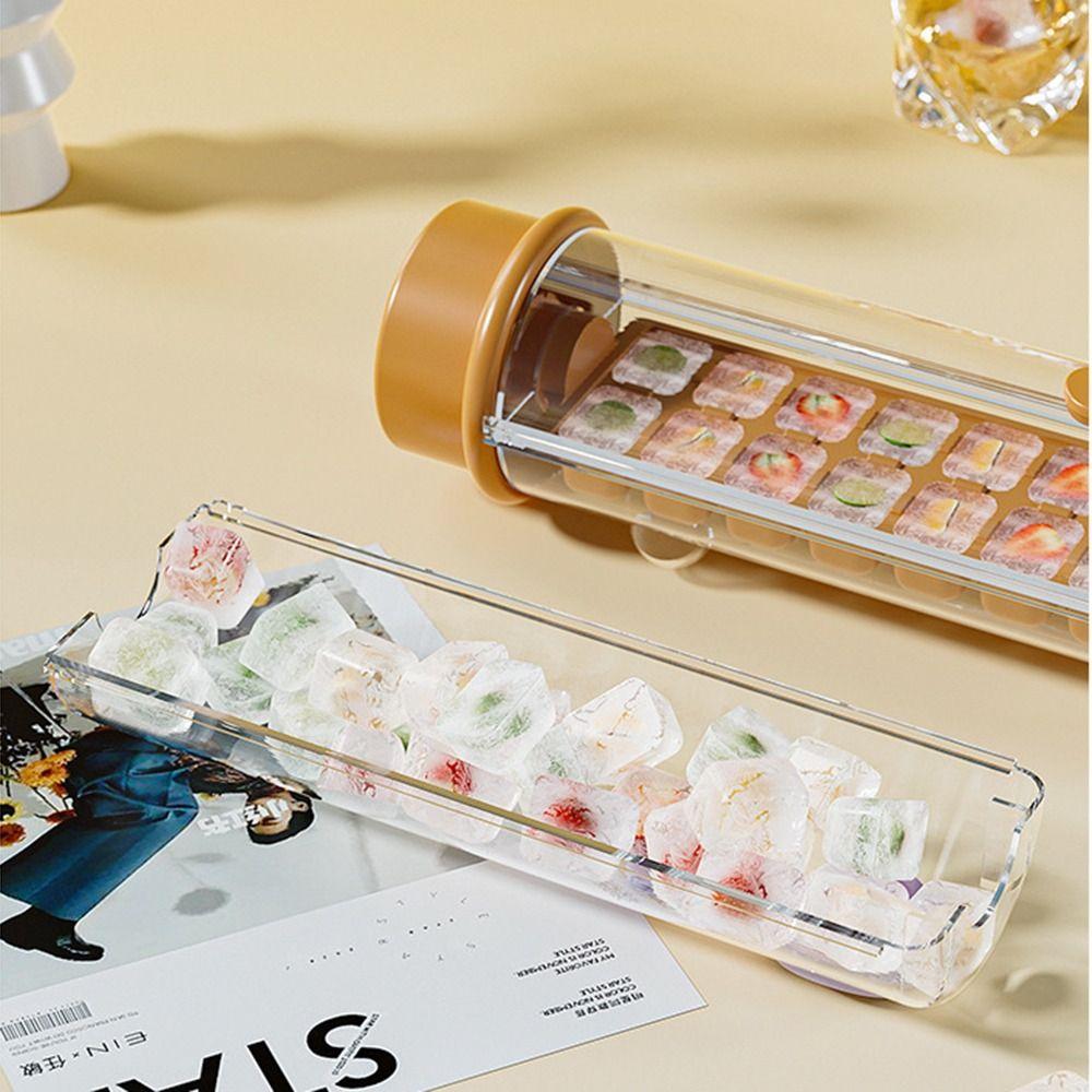 Twist Release Ice Cube Mold Food Grade Easy Demould DIY Ice Cube Vertical Design Space Saving Ice Making Box Whiskey Cube