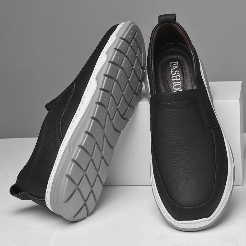 High Quality Casual Leather Shoes Fashion Slip on Office Business Shoes Comfy Men's Loafers Classic Male Dress Shoes Moccasins