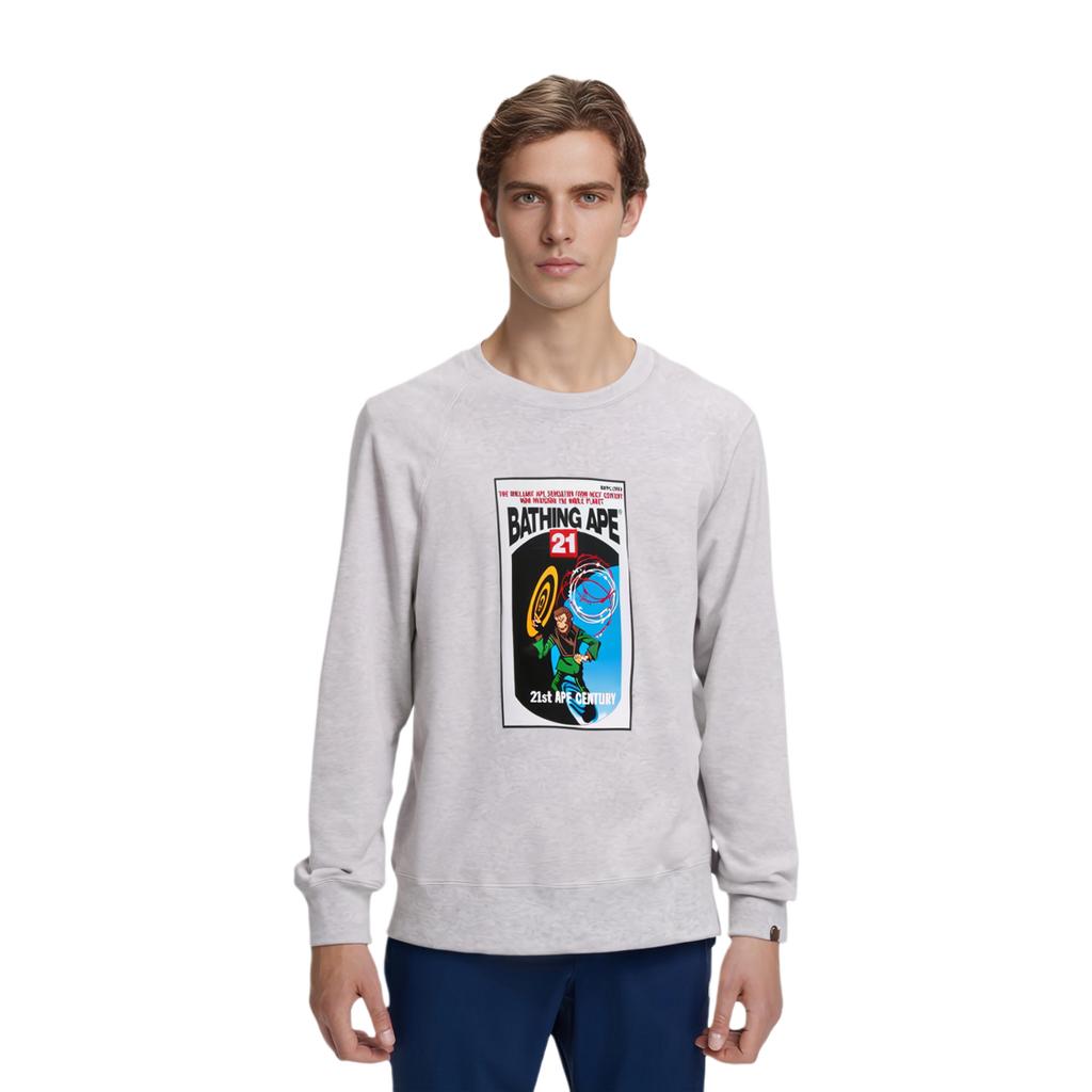 Bape Bathing Ape Relaxed Fit 21st Century Crewneck 1J30-113-001