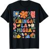 Floral Chinga La Migra Anti Ice Vintage Abolish Ice T-Shirt