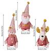 Pink Santa Claus Doll Decor Handmade Merry Christmas Decorations  New Year Gifts