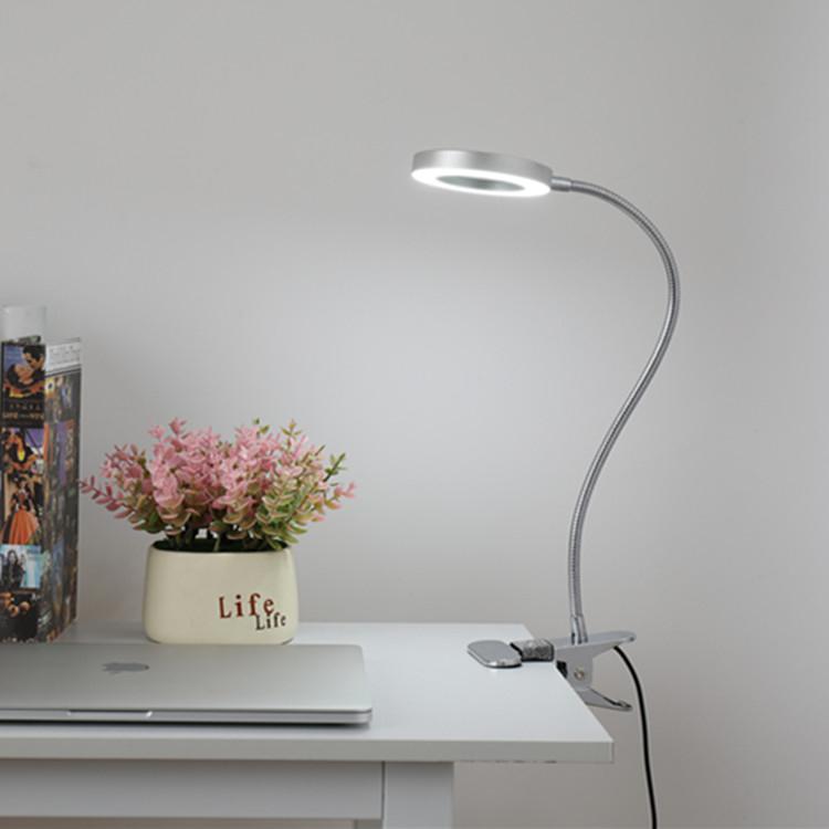Factory Direct Portable Mini Usb Led Light Desk Lamp Book Reading Flexible Arm Led Desk Lamp With Led and Magnifi