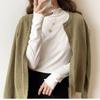 Double-Sided Fleece Semi-High Collar Long-Sleeve Women's Top
