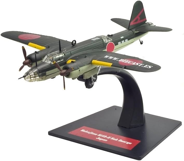 Imperial Japanese Army Heavy Bomber Model Donryu Type Nakajima Ki-49 (Ki-49-II A) Toy, 1/144 Scale, Aircraft, Pre-painted [Used]