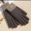 Winter New Gloves Adult Autumn and Winter Thickened Warm Plush Wool Cycling Knitted Gloves