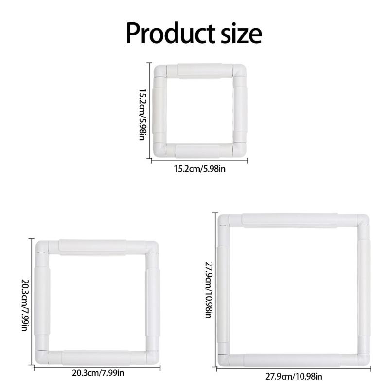 Pack of 3 Embroidery Hoops Featuring Easy Installation Portable Designs Ideal for Crafting Use
