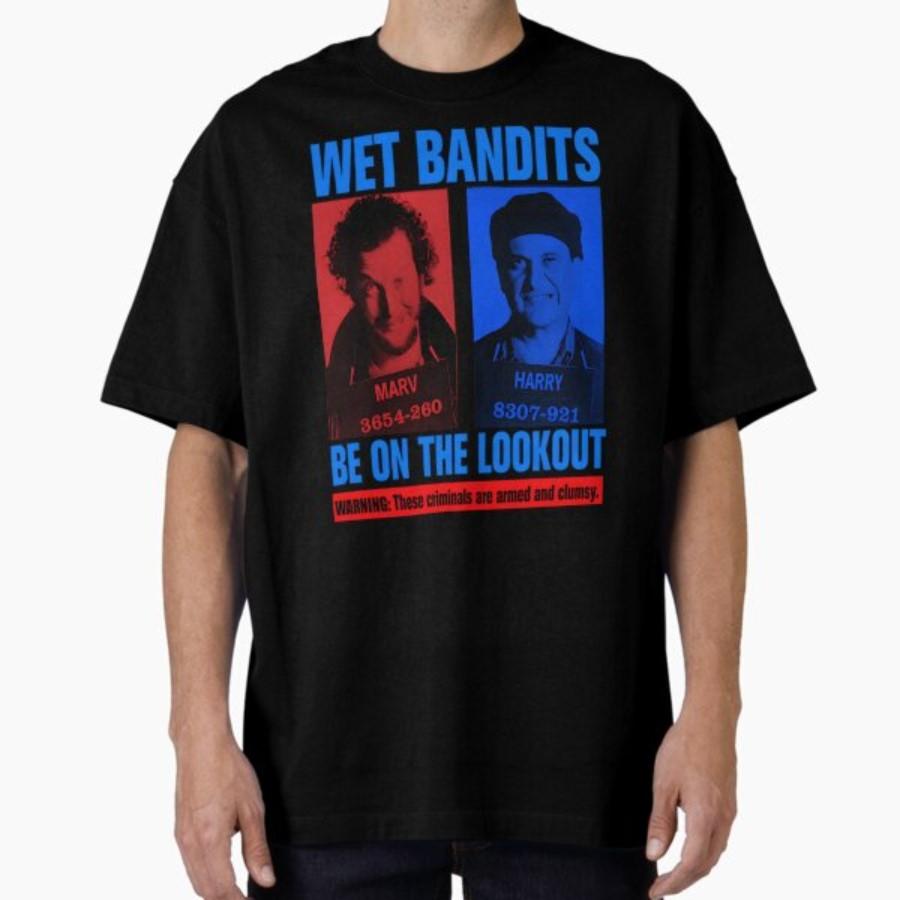 

Wet Bandits Mugshot Funny Christmas T shirt for Unisex Women Hiphop Streetwear Short sleeve Tops 100 Cotton TShirt 09253 S