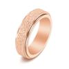 Unisex Titanium Steel Rotatable Matte Ring Stylish Couple Jewelry Fashion Accessory