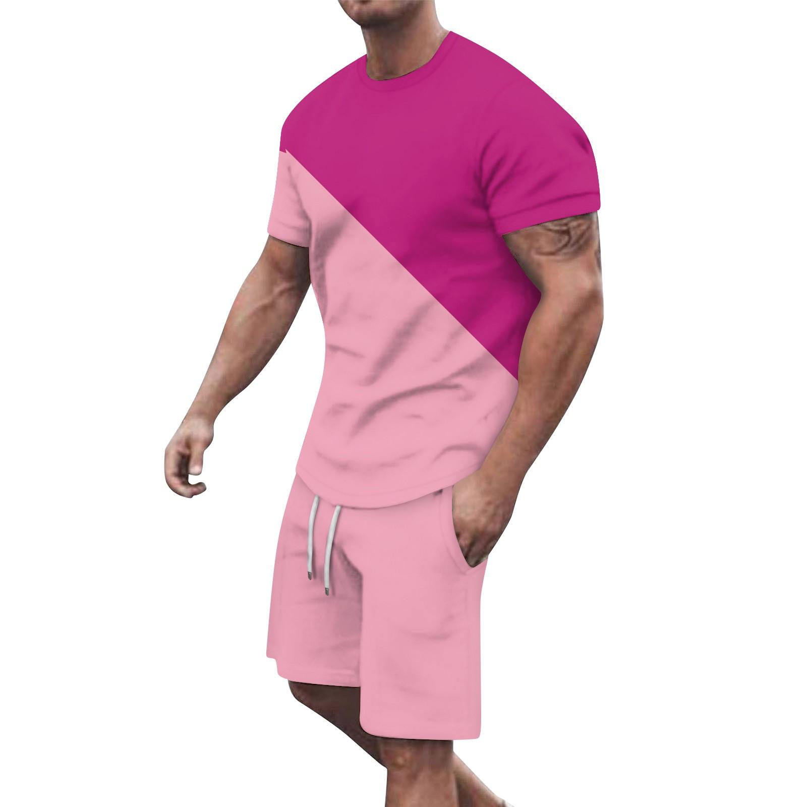 

Мужские однотонные шорты с короткими рукавами и открытыми плечами, дышащий мужской повседневный комплект из 2 предметов XXL