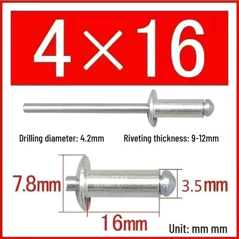 

Алюминиевые вытяжные заклепки - Отрывной стержень, Мать-дочь, Опции: Насыпные и с колпачком