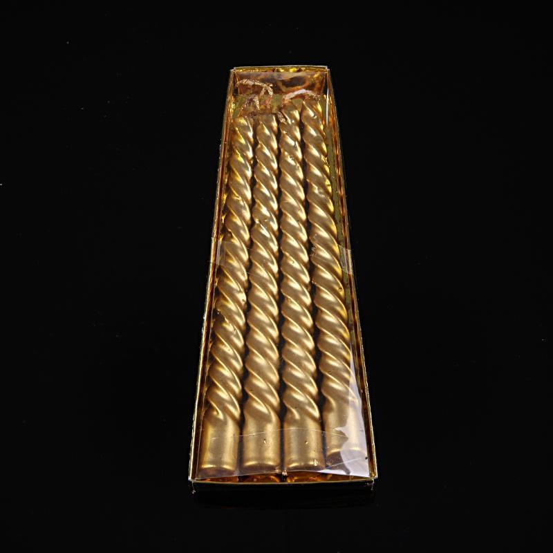 Electroplated Colored Spiral Long Stick Candle - Ideal for Christmas, Weddings, Birthdays, and Romantic Decor.