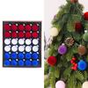 30pcs/set 3cm Christmas Bauble Velvet Decoration Flocking Small Size Christmas Spheres Ornaments Xmas Hanging Ornaments
