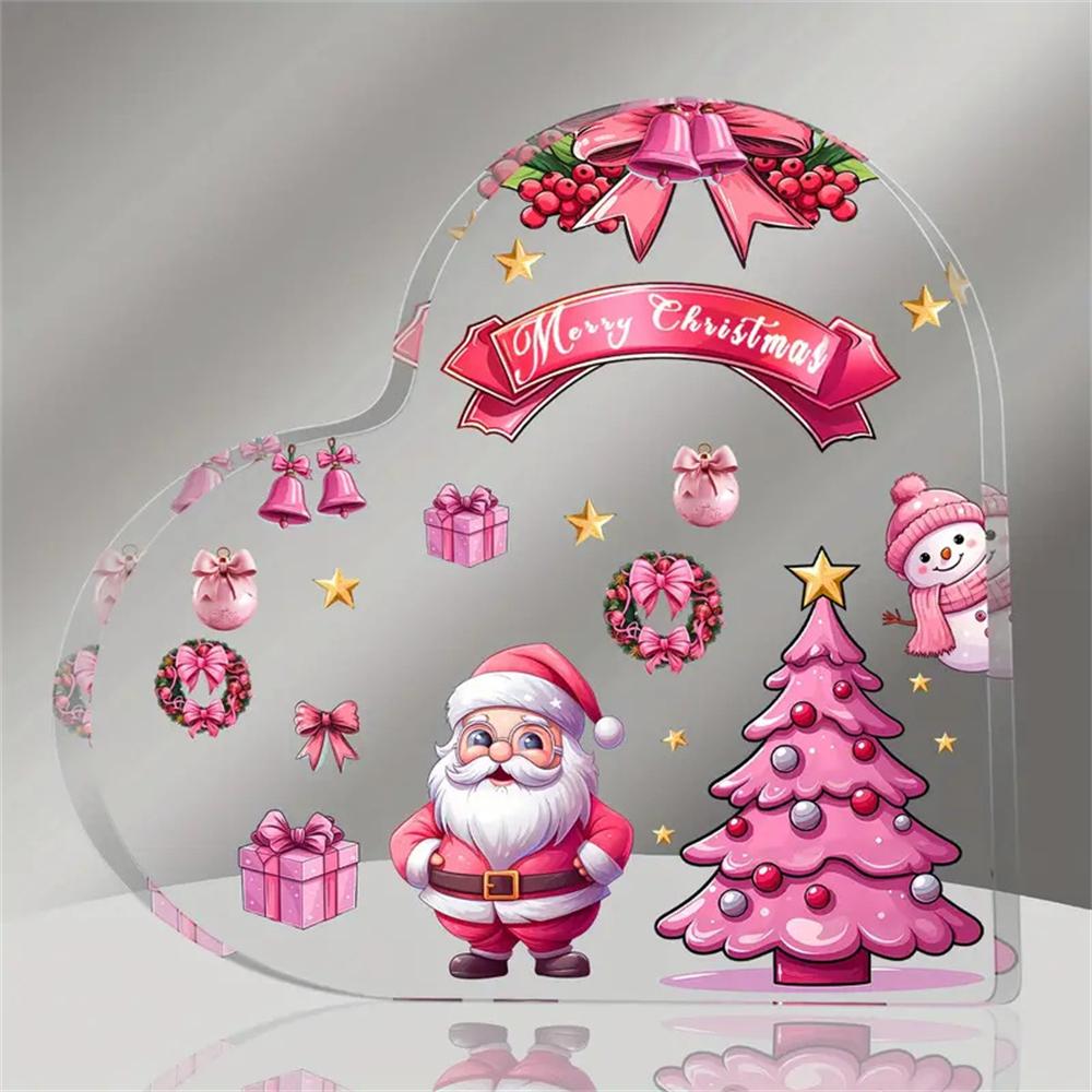 

1pc Christmas Decorations Cute Heart Shaped Christmas Dining Table, Office, Counter, Desk, Shelf - Home Decorations Xmas Gift