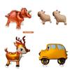 1/3Pcs Sika Deer Lion Triceratops Crocodile Rooster Walking Animal Balloons Large Animal Balloon With Wheels For Kids Toys
