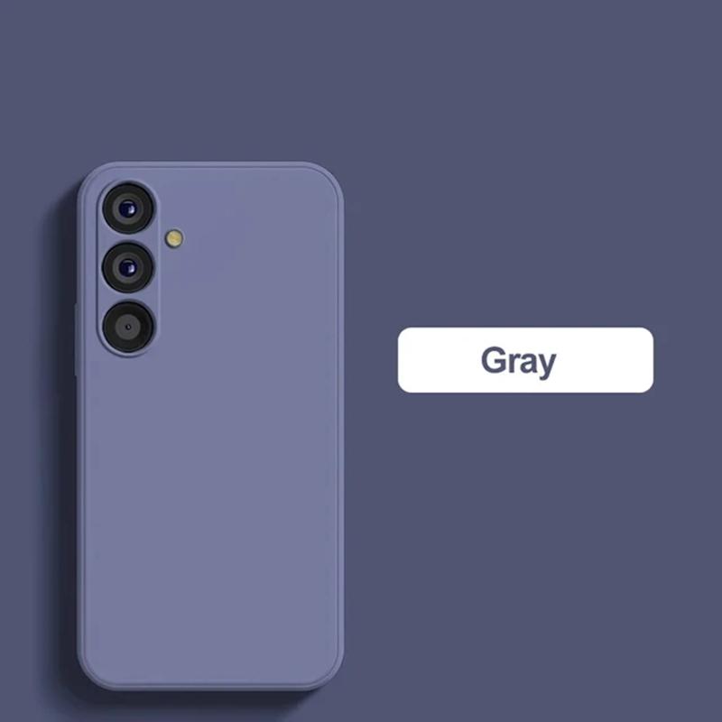 حافظة هاتف ناعمة من السيليكون السائل الحقيقي لهواتف سامسونج جالاكسي S22 S23 FE A05 A05S A15 A14 4G A24 A34 A54 5G S23FE S23 Plus