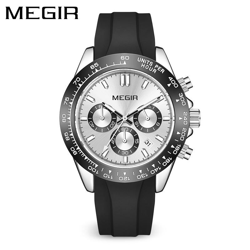 

Quartz Watch Multifunctional Timing Waterproof Sports Watch Men S Watch 8104 Silicone