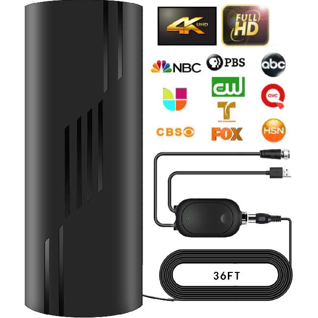 2200+ Miles Range TV Antenna, 2025 Upgraded Digital Antenna for Smart TV and Old TVs, HDTV Antenna Indoor Outdoor for Local Channels with Amplifier