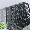 Magazine File Holder, Desk Organizer File Folder for Office Organization and Storage, Sturdy Plastic, 4 Vertical Compartmente